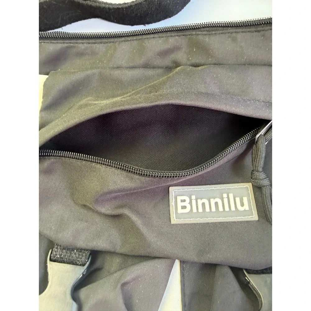 Binnilu Crossbody Bag Black White Utility Techwear Gorpcore Messenger Purse